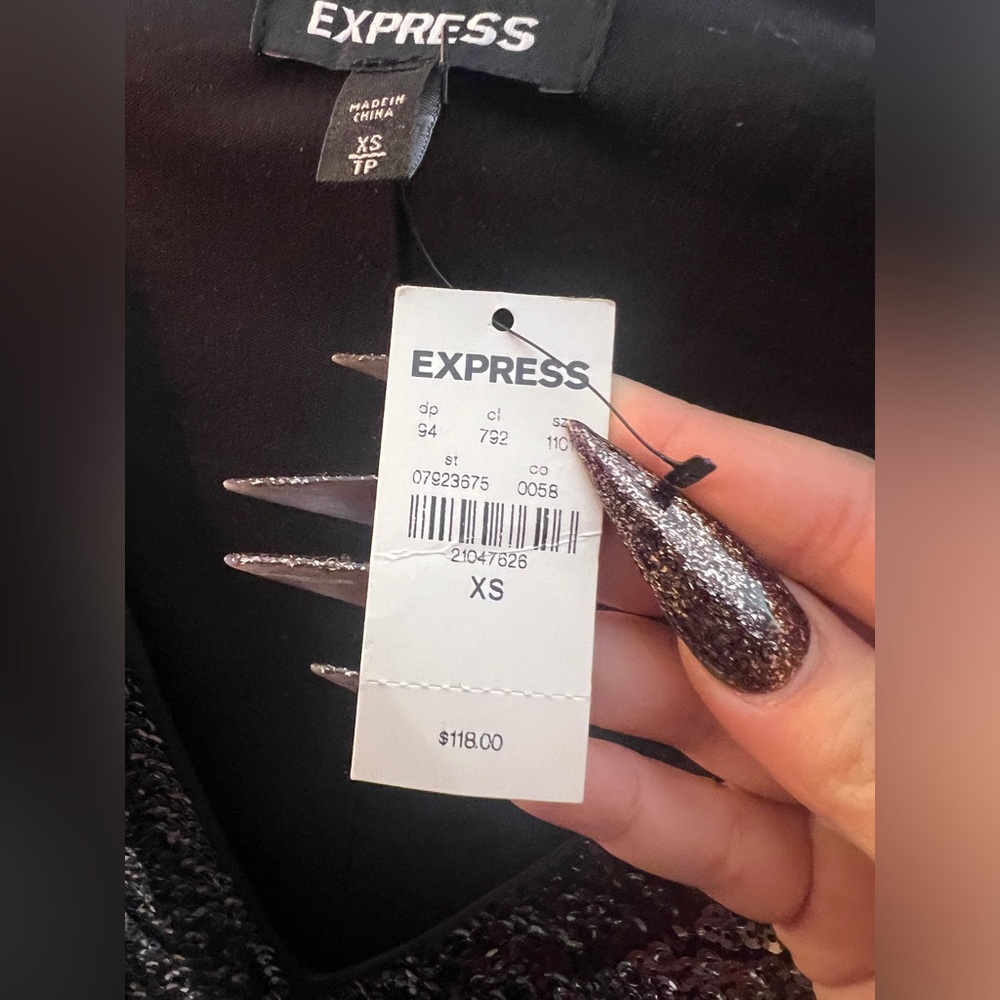 Homecoming Express Black and Silver Sequin Garment - Picture 6 of 6